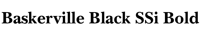 Baskerville Black SSi Bold font preview