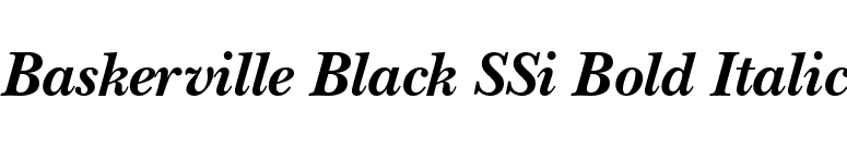 Baskerville Black SSi Bold Italic font preview