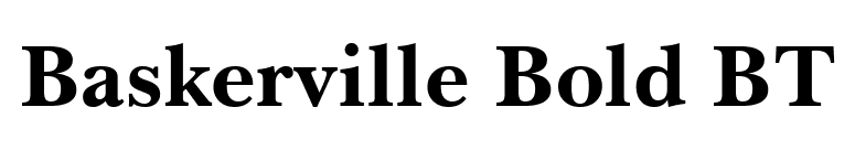 Baskerville Bold BT font preview