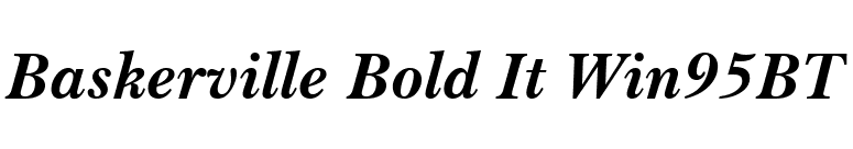 Baskerville Bold It Win95BT font preview
