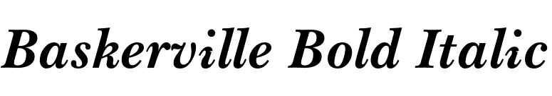 Baskerville Bold Italic font preview