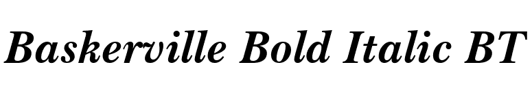 Baskerville Bold Italic BT font preview
