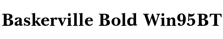 Baskerville Bold Win95BT font preview