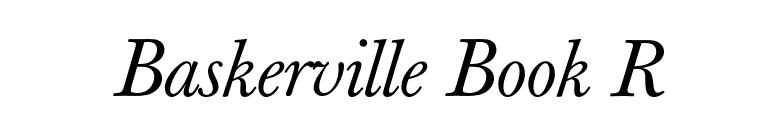 Baskerville Book R font preview