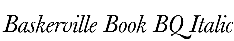 Baskerville Book BQ Italic font preview