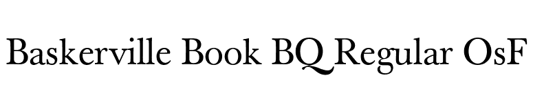 Baskerville Book BQ Regular OsF font preview