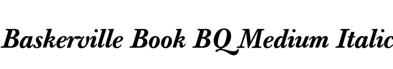 Baskerville Book BQ Medium Italic font preview