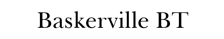 Baskerville BT font preview