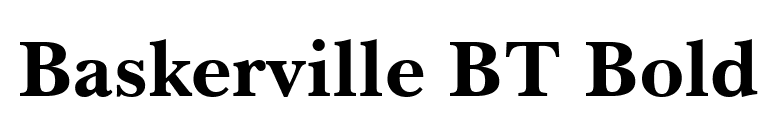 Baskerville BT Bold font preview