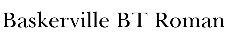Baskerville BT Roman font preview