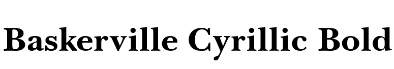 Baskerville Cyrillic Bold font preview