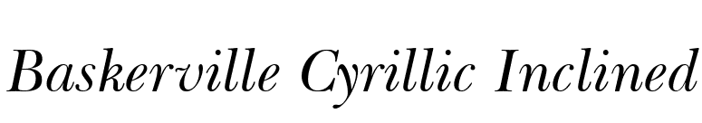 Baskerville Cyrillic Inclined font preview