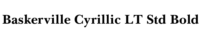 Baskerville Cyrillic LT Std Bold font preview