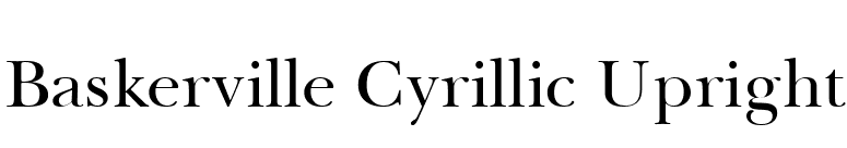 Baskerville Cyrillic Upright font preview