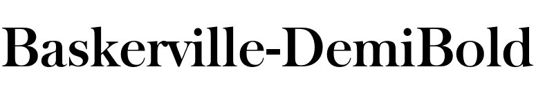 Baskerville-DemiBold font preview