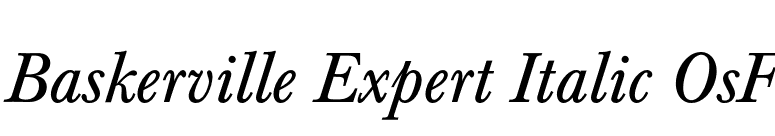 Baskerville Expert Italic OsF font preview