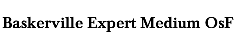 Baskerville Expert Medium OsF font preview