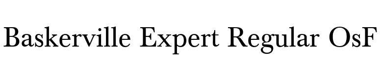 Baskerville Expert Regular OsF font preview
