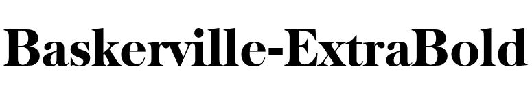 Baskerville-ExtraBold font preview