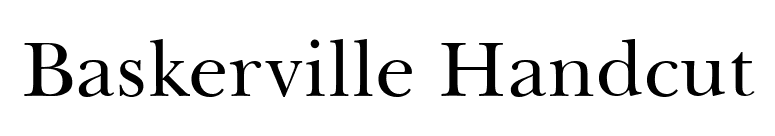 Baskerville Handcut font preview
