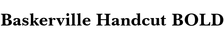 Baskerville Handcut BOLD font preview
