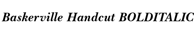 Baskerville Handcut BOLDITALIC font preview