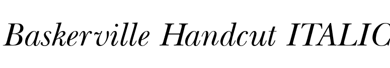 Baskerville Handcut ITALIC font preview
