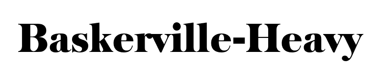 Baskerville-Heavy font preview