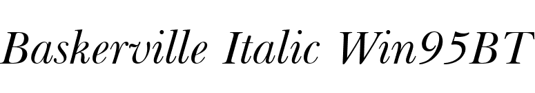 Baskerville Italic Win95BT font preview