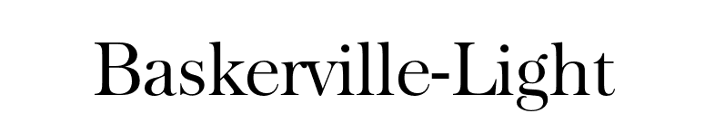 Baskerville-Light font preview