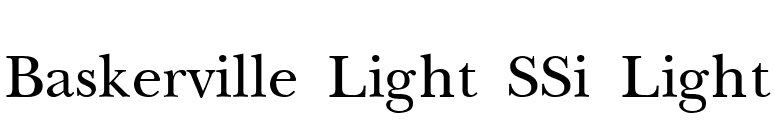 Baskerville Light SSi Light font preview