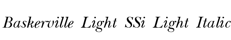 Baskerville Light SSi Light Italic font preview