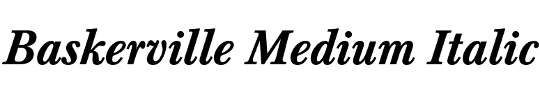 Baskerville Medium Italic font preview