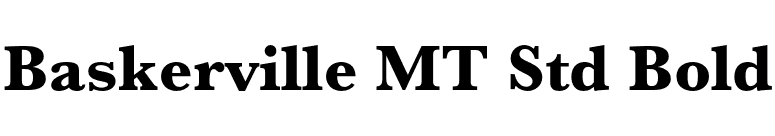 Baskerville MT Std Bold font preview
