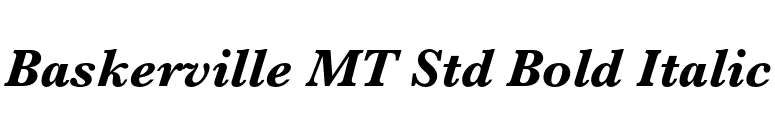 Baskerville MT Std Bold Italic font preview