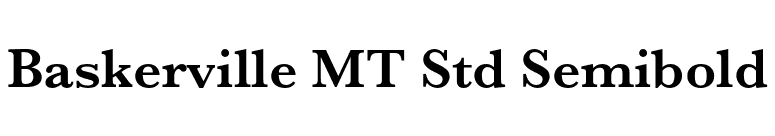 Baskerville MT Std Semibold font preview