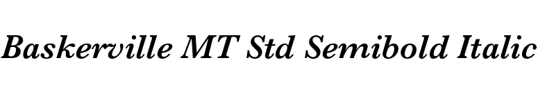 Baskerville MT Std Semibold Italic font preview