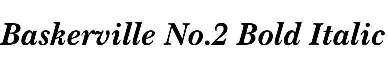 Baskerville No.2 Bold Italic font preview