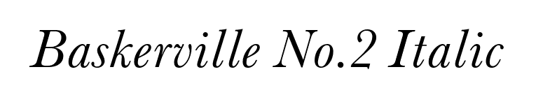 Baskerville No.2 Italic font preview