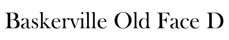 Baskerville Old Face D font preview