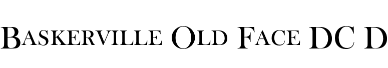 Baskerville Old Face DC D font preview