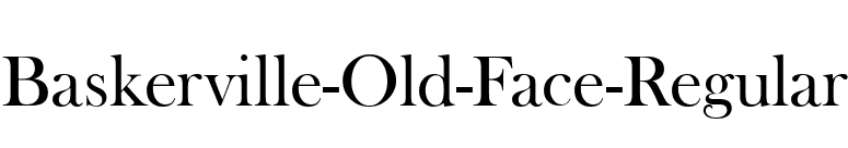 Baskerville-Old-Face-Regular font preview