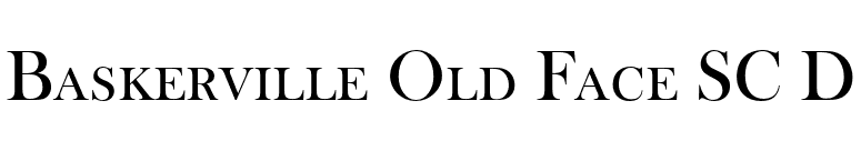 Baskerville Old Face SC D font preview