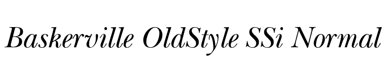 Baskerville OldStyle SSi Normal font preview