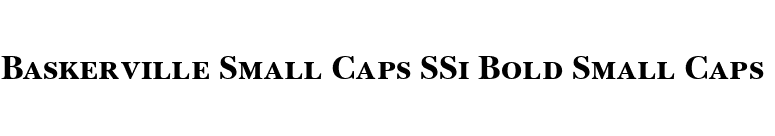 Baskerville Small Caps SSi Bold Small Caps  font preview