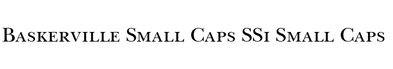 Baskerville Small Caps SSi Small Caps  font preview