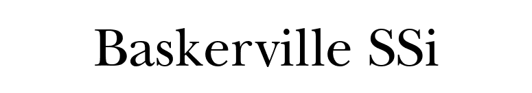 Baskerville SSi font preview