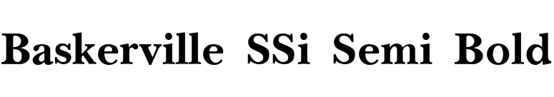 Baskerville SSi Semi Bold font preview