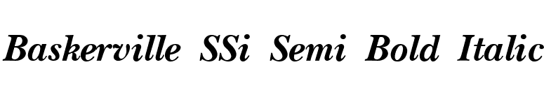Baskerville SSi Semi Bold Italic font preview