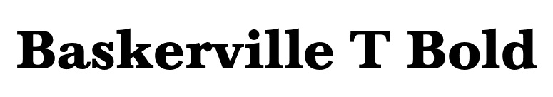 Baskerville T Bold font preview